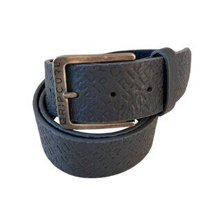 Rip Curl Logo Leather Belt Men's Size Small Blue Casual Classic College Career